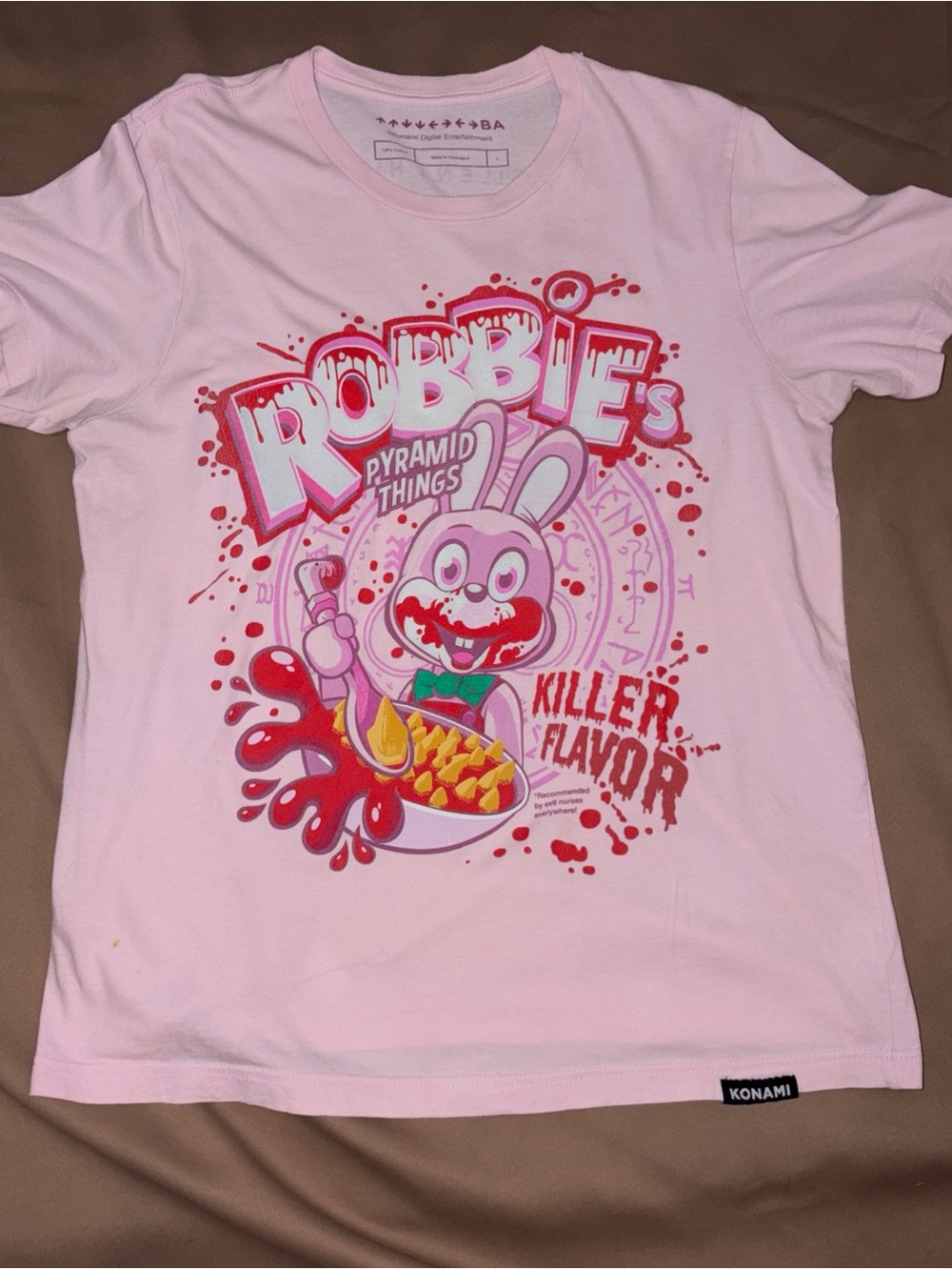 imited-edition Konami Silent Hill Robbie The Rabbit Tee Shirt Pink Large Horror